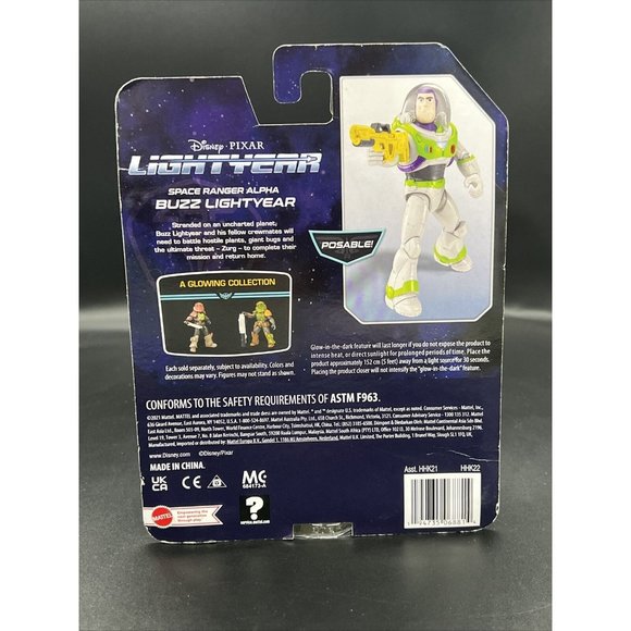 Disney PIXAR Space Ranger Alpha Buzz Lightyear Glow in the Dark - Picture 5 of 10